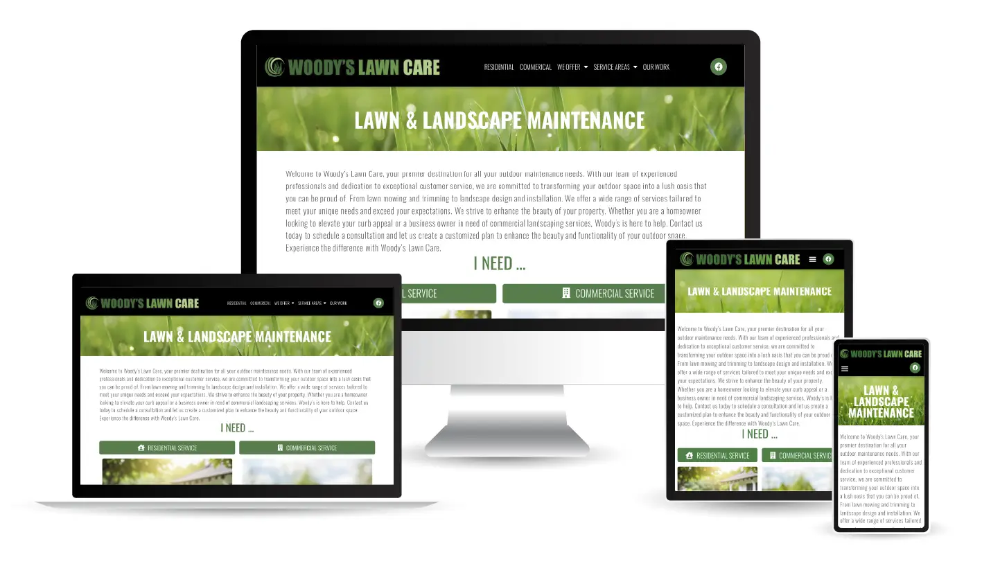 lawn care website _mockup